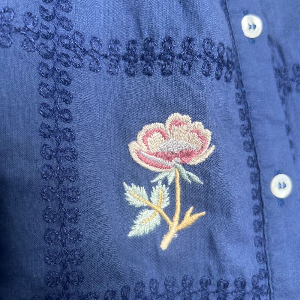 Sezane Garancine Off Shoulder Embroidered Shirt - Picture 8 of 12